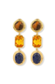 Myndos Tigereye Crystal Lapis Earrings