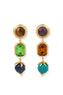 Flora Lapis Turquoise Tigereye Amethyst & Crystal Earrings
