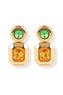 Vendome Cocktail Green Yellow Earrings