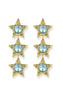 Vesper Blue Green Star Long Earrings