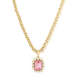 Petite Ninon Pompadour Square Pembe Charm
