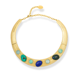 Athena Aquamarine Chrysocolla Amazonite Lapis Azurite Choker Kolye