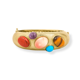 Athena Jasper Ametist Mercan Turkuaz Kaplangözü Cuff Bileklik