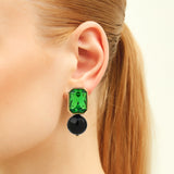 Bodrum Yeşil ve Oniks Tek Küpe