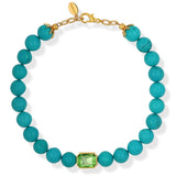 Bodrum Turkuaz ve Kristal Kolye