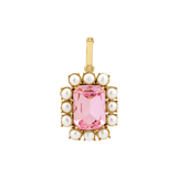 Petite Ninon Pompadour Square Pembe Charm
