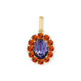 Petite Ninon Oval Turuncu Mor Charm