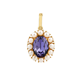 Petite Ninon Pompadour Oval Mor Charm