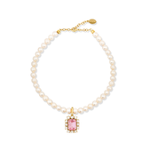 Petite Ninon Pompadour Square Pembe Charm