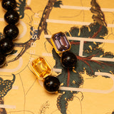 Bodrum Mor ve Oniks Tek Küpe