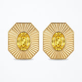 Sol Invictus Sarı Kristal Küpe