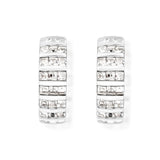 Margarita on the Rocks Silver Medium Hoop Earrings