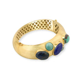 Athena Chrysocolla Amazonite Lapis Aquamarine Azurite Cuff Bileklik