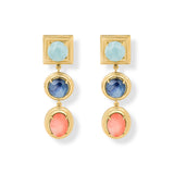 Ephesus Aquamarine Kyanite Mercan Küpe