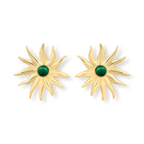 Mehry Malachite Sun Earrings