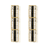 Margarita on the Rocks Black White Trio Earrings