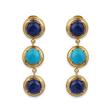 Halicarnassus Lapis Turquoise Long Earrings