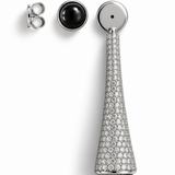 Stardust Onyx Silver Earrings