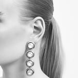 Dome Gümüş Uzun Küpe