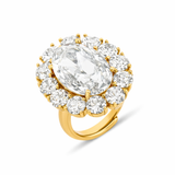 Petite Ninon Oval Şeffaf Yüzük