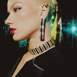 Margarita on the Rocks Siyah Beyaz Mini Earcuff