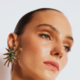Mehry Malachite Sun Earrings
