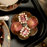 Petite Ninon Pompadour Square Pembe Küpe