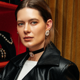 Petite Ninon Oval Şeffaf Kristal Küpe