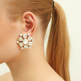 Kate Rodyum Kaplama Diamond Kristal Küpe